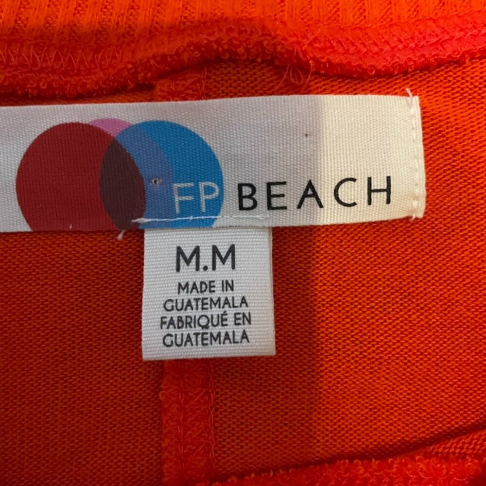 FP Beach Bright Orange Lightweight Pullover Sweater Women’s M - Picture 5 of 8